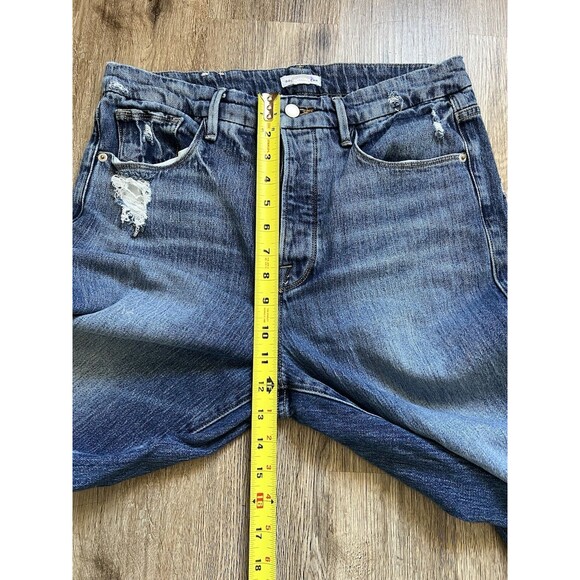 Anthropologie Good American Good Boy High Waisted Split Hem Jeans Size 6/28 - Picture 13 of 14